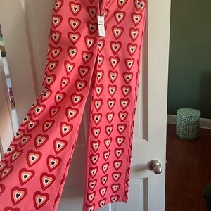 NWT Cider Pink Heart Print pants Size medium